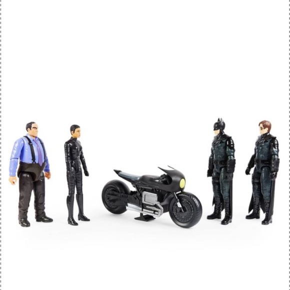 DC Batman Batcycle 12” Set. Bruce Wayne, Selina Kyle, Batman & The Penguin.  New - Picture 10 of 10